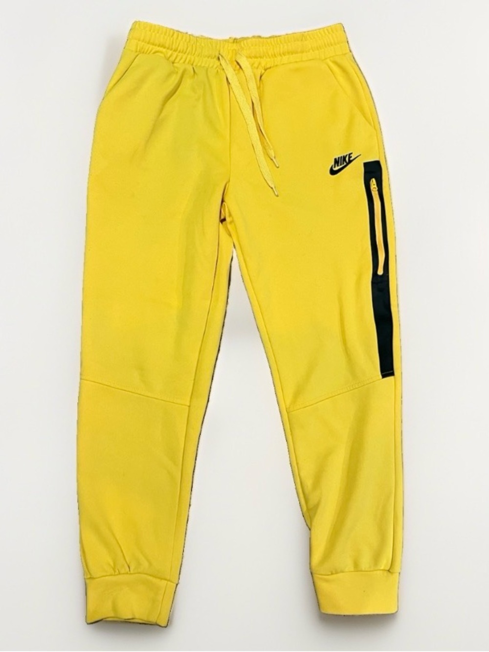 Nike Tech Fleece Joggers Mens Medium Yellow Sweatpants Zip Pocket